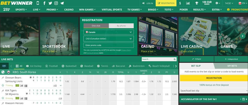 betwinner homepage betting odds